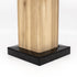 The 6x6 Double Bundle - White/Black features a Titan Wood Post Anchor that secures the wooden post on a glossy black base, highlighting the natural grain against the white surface. Zinc-coated metal post skirts add understated elegance.