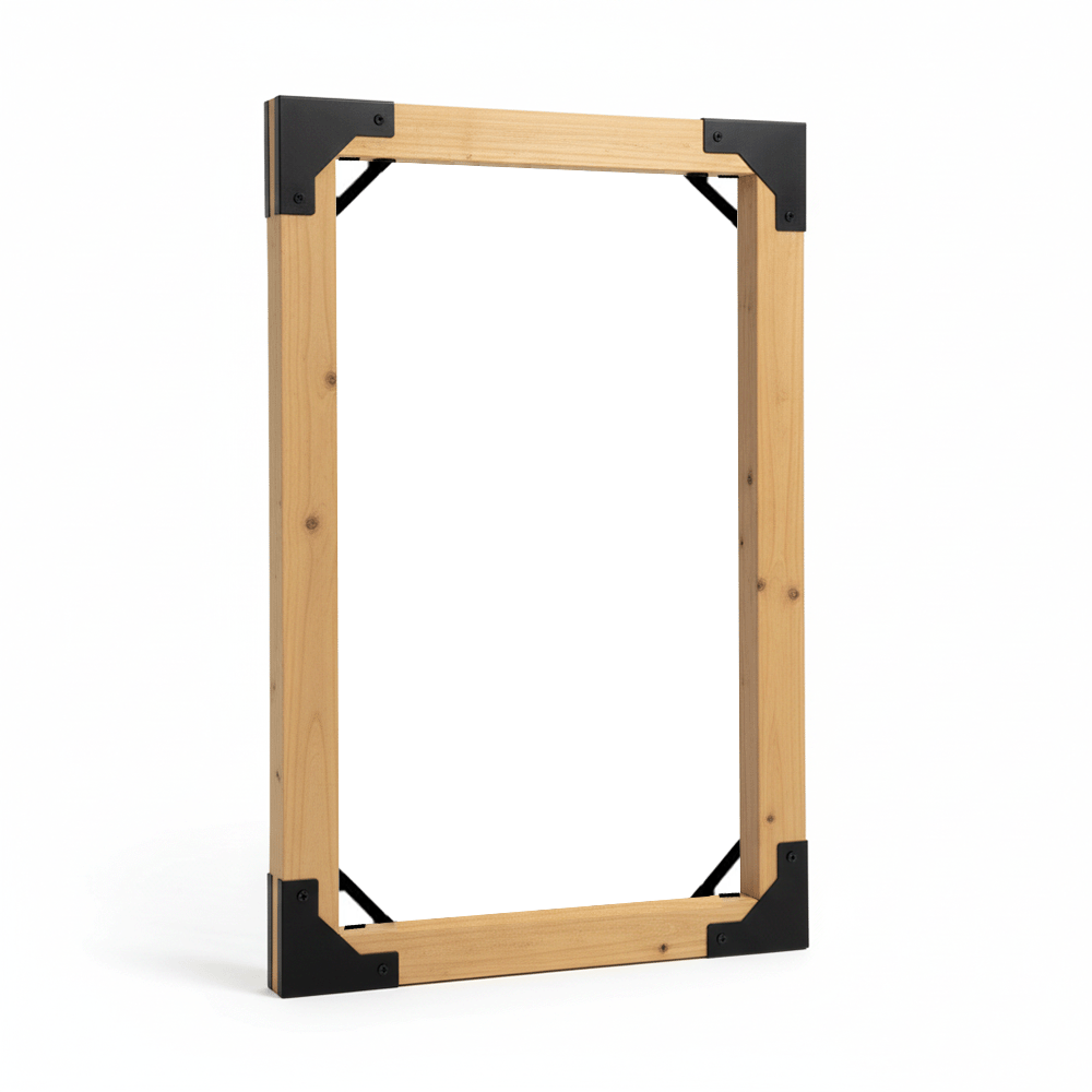 3D gate kit render with no balusters on a white background