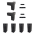 wall mount kit components on black