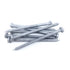 A close-up of eight 1/4x4 Galv. Hex Head Lag Screws with sharp, threaded tips on a white background. Ideal for projects needing durability and strength, like securing a Titan Wood Post Anchor.