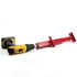 The Deck Devil Board Straightener by Titan is paired with a red metal jack lifting tool, highlighting its telescopic device capabilities on a crisp white background.