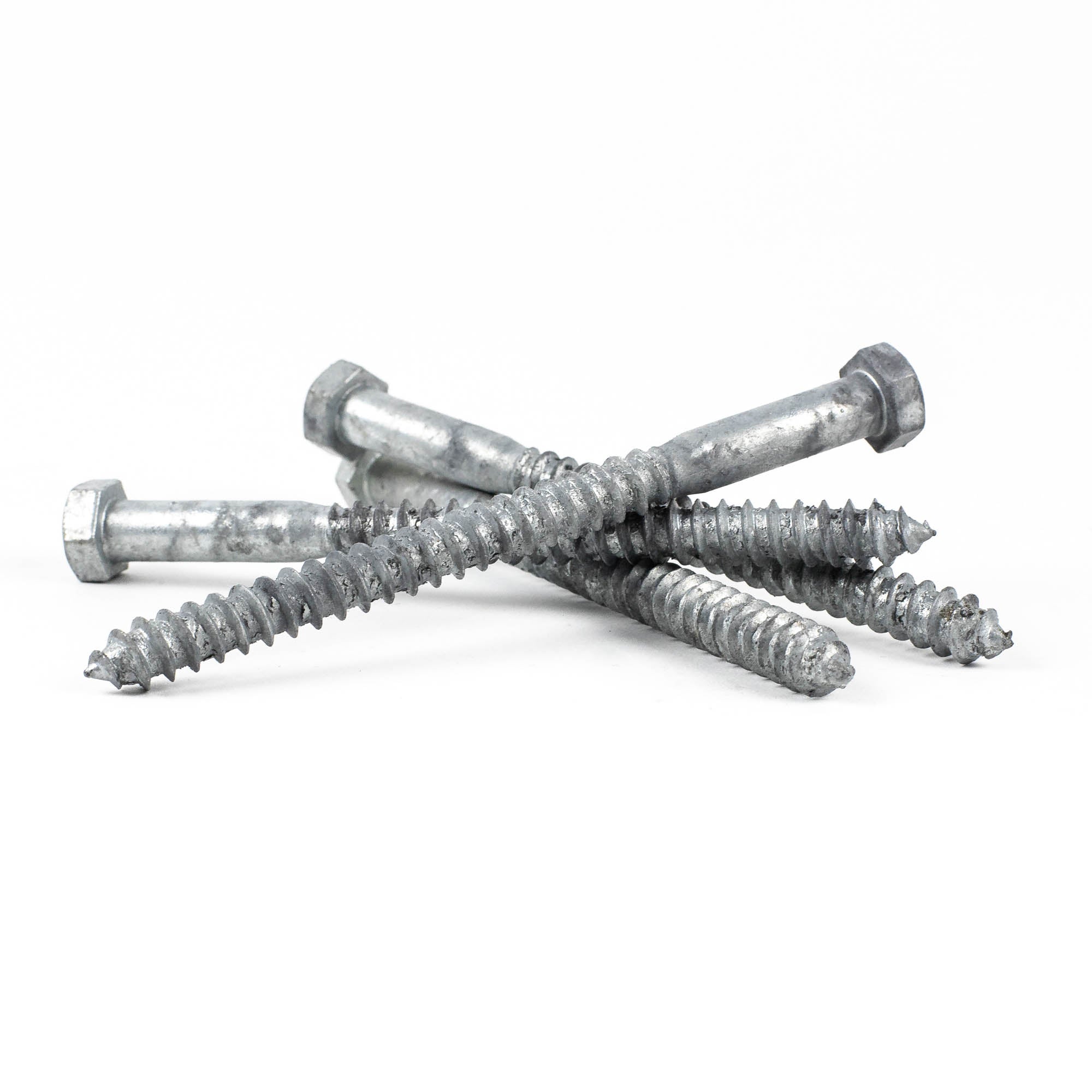 3/8x5" Galv. Hex Head Lag Screws (4 pcs)