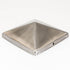 The Pyramid Metal Post Cap has a brushed finish and a four-sided pyramid shape, with a small hole for convenient compatibility with Titan Wood Post Anchors.
