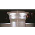 The Classy Post Cap Majestic Solar, featuring built-in LED lights and powered by rechargeable batteries, emits a gentle glow at night against a dark background.