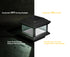 The Classy Post Cap Colonial Solar lantern features pebbled glass panels. The left side shows daytime with Automatic OFF During Daylight and Solar Panel Charges Batteries During the Day. The right side, framed by cast aluminum, shows dusk with Automatic ON at Dusk and Provides up to 12 Hours of Light.