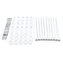 A neatly arranged set of hardware components on a white background showcases screws, cylindrical rods, and circular fittings. Among them, Snapn Lock® Fence Toppers™ - Round add a sleek touch with their modern design.