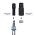 Displayed are two Impact Sockets labeled 12 mm and 24 mm, each with an arrow pointing to a respective nut on a threaded bolt.