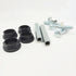 The T.C Bolts™ 6x6 (pair) includes four sleek black knobs, two metallic threaded rods, and four Titan Coupling Bolts with nuts, all elegantly displayed on a white background.