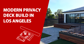 Modern, Private Deck with the Deck Foot Anchor and Structural Post Anchor