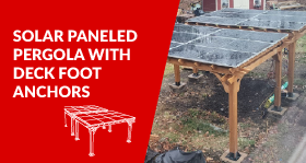 Custom Solar Pergola on Paver Stones