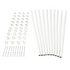 Snap'N Lock Round White Baluster Contents - 10 balusters, 20 collars, 20 bases, 20 screws