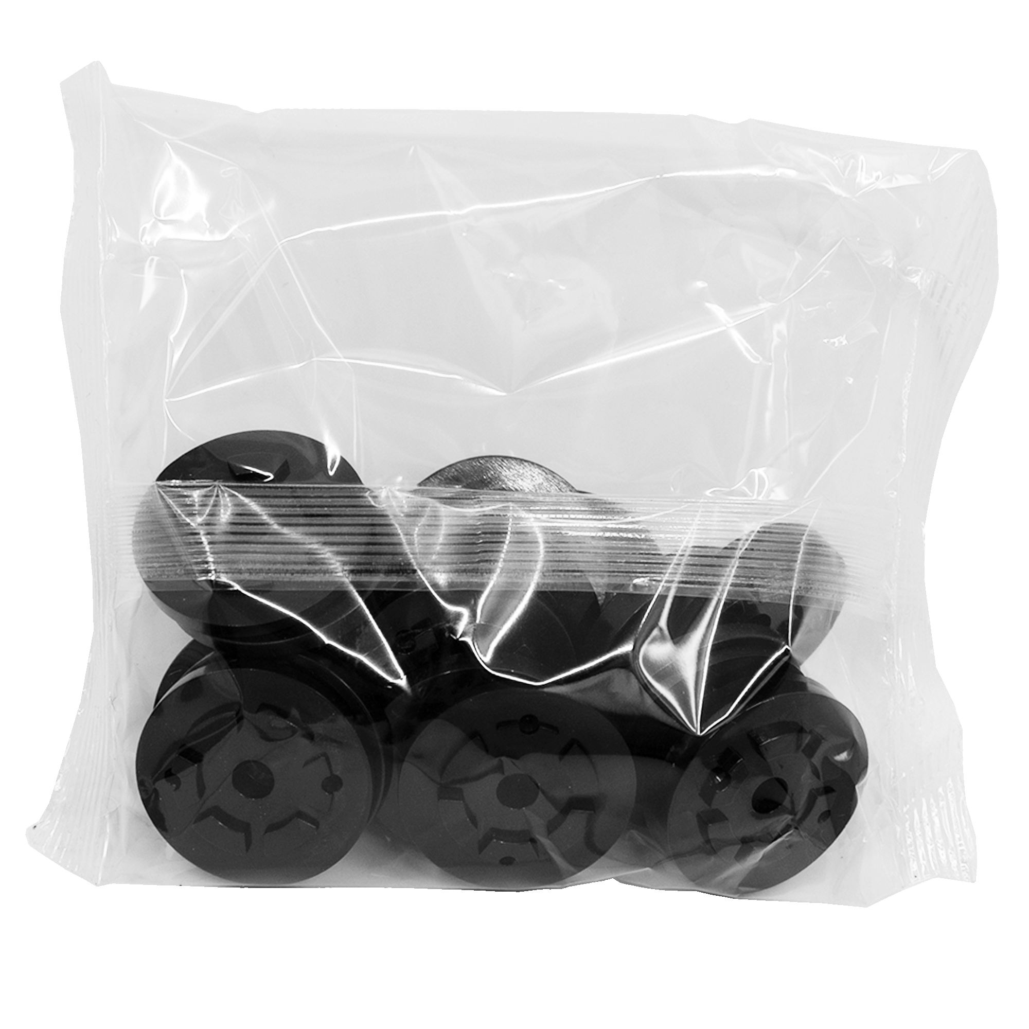 bag of 20 round snap'n stack adapters on a transparent background