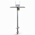 deck foot anchor with flat black load plate upright on a white background fully assembled 