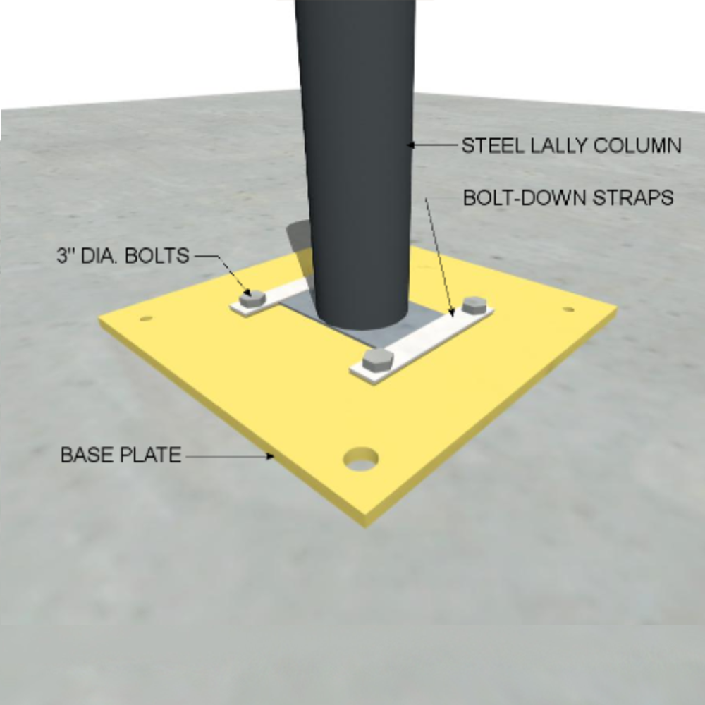 insta footing with lally column