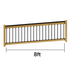 Snap'n Lock Wooden Ramp Railing Kit | 5° Slope - 8' Length