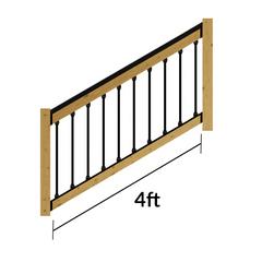Snap'n Lock Stair Deck Railing Kit | 35° - 4' Length