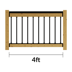 Snap'n Lock Deck Railing Kit | 4' Length