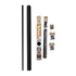 6' length of rail shield top and bottom covers, snap'n lock balusters, and shadow rail all depicted on a white background