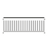 Snap'n lock infill kit with balusters, rail covers, and rail connectors deconstructed on a white background