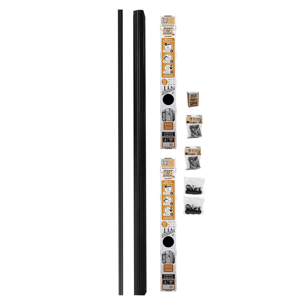 Snap'n Lock Wooden Ramp Railing Kit | 5° Slope - 8' Length