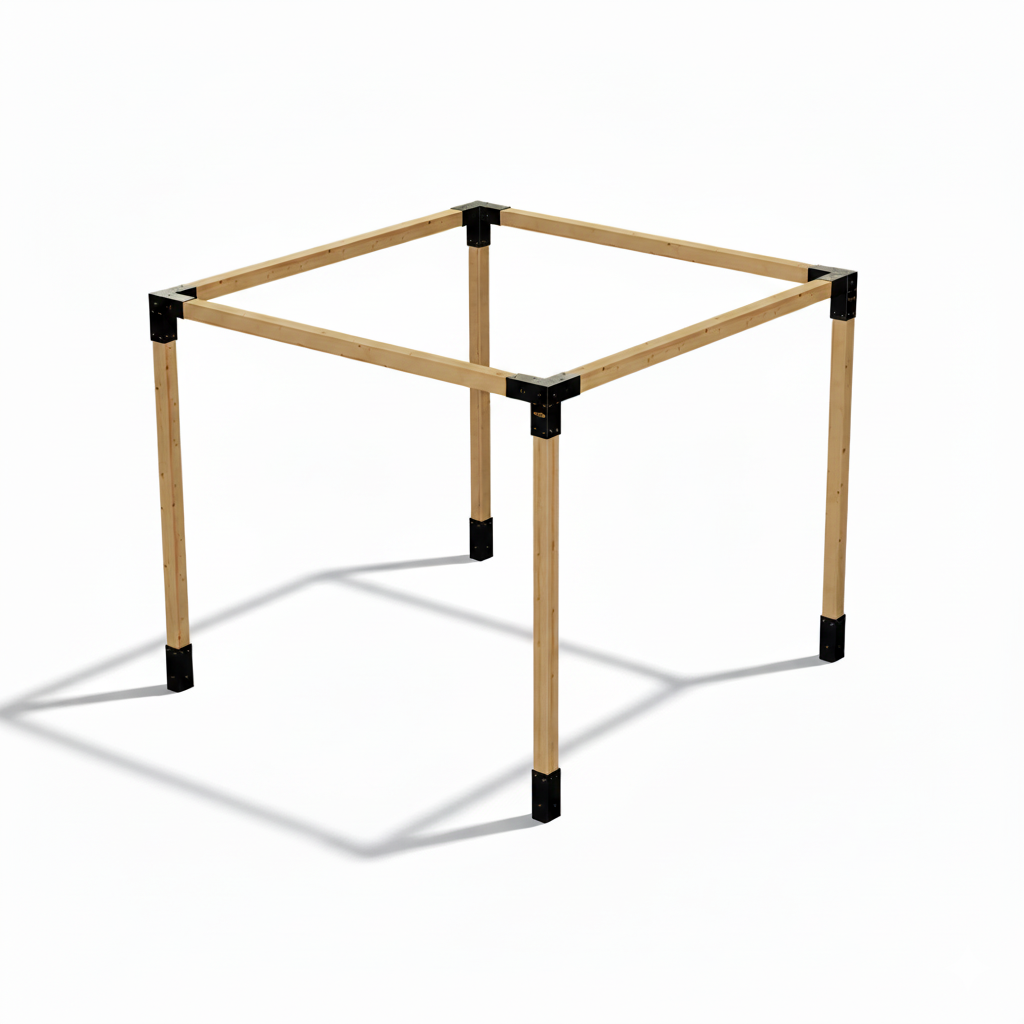 TOPS 4 post pergola on a white background