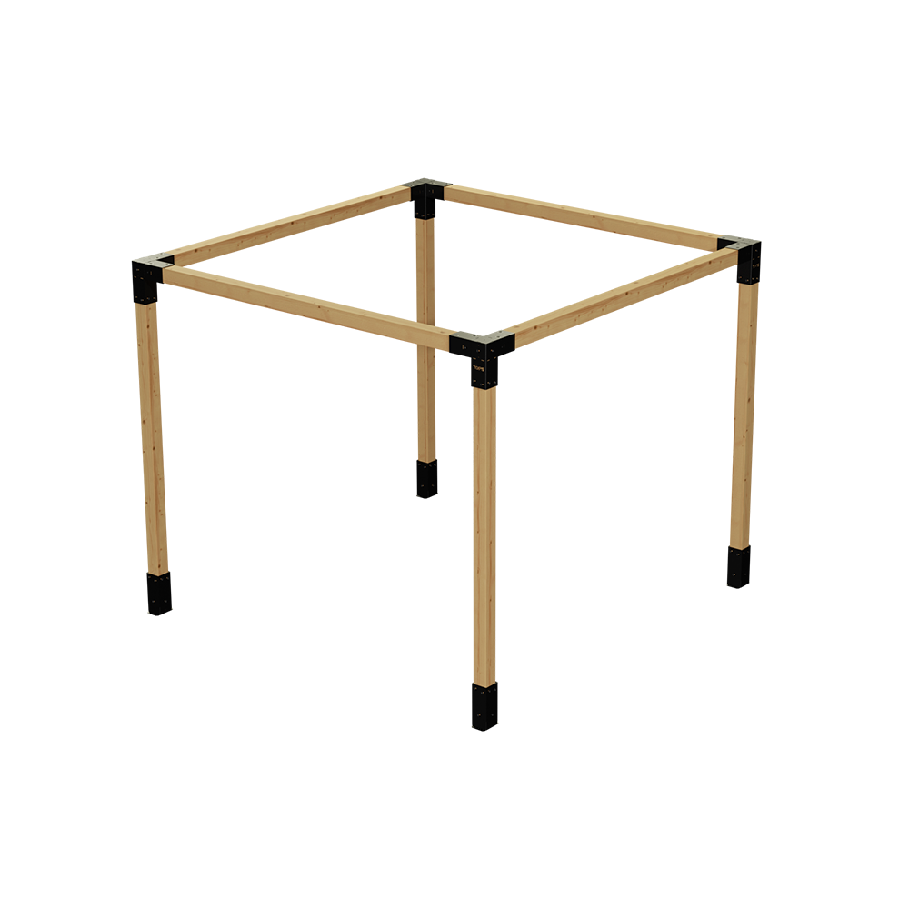 TOPS 4 post pergola on a white background