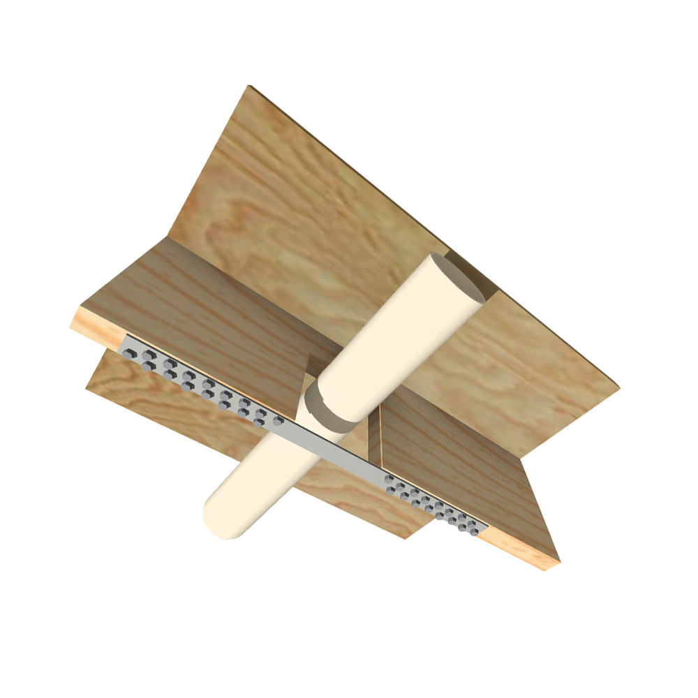 joist repair kit with a smaller diameter pvc pipe 