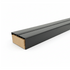 polycarbonate rail shield handrail strip with wooden block on a white background