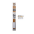 Packaging of 25" white Snap Lock balusters hardware with additional stair hardware on a white background