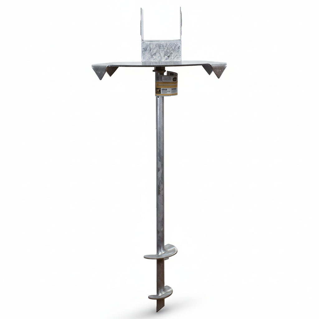 deck foot anchor upright on a white background fully assembled 